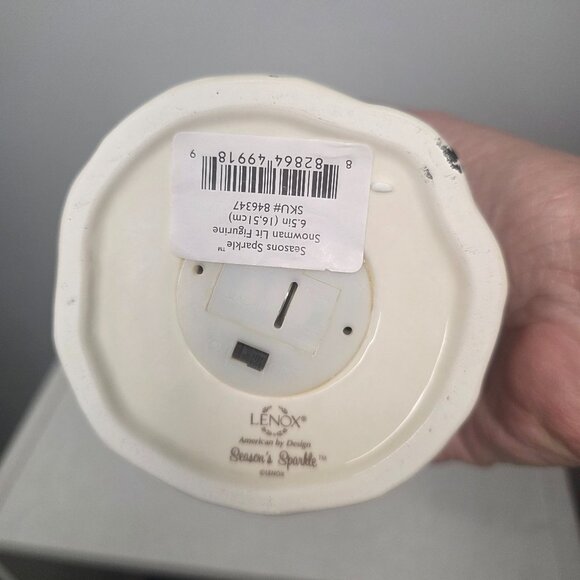 Lenox Snowman Lit Color Changing Figurine Seasons Sparkle 6.5 In NWT - Picture 7 of 9